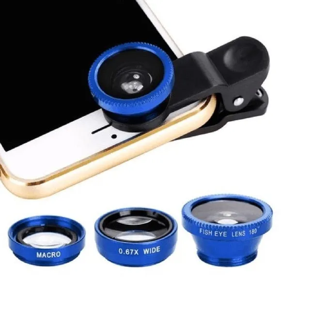 3-in-1 Wide Angle Mobile Phone Lenses