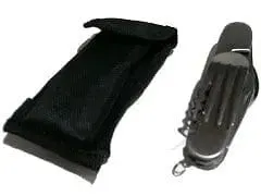 7-in-1 Stainless Steel Camping Tool with Pouch