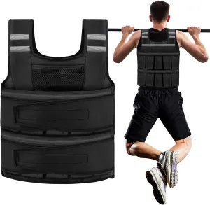 Adjustable Weighted Vest for Women and Men, 1-11 lbs/2-22 lbs/2-32 lbs Weighted Vest for Running, Walking, Strength Training with Reflective Strip & Storage Bag