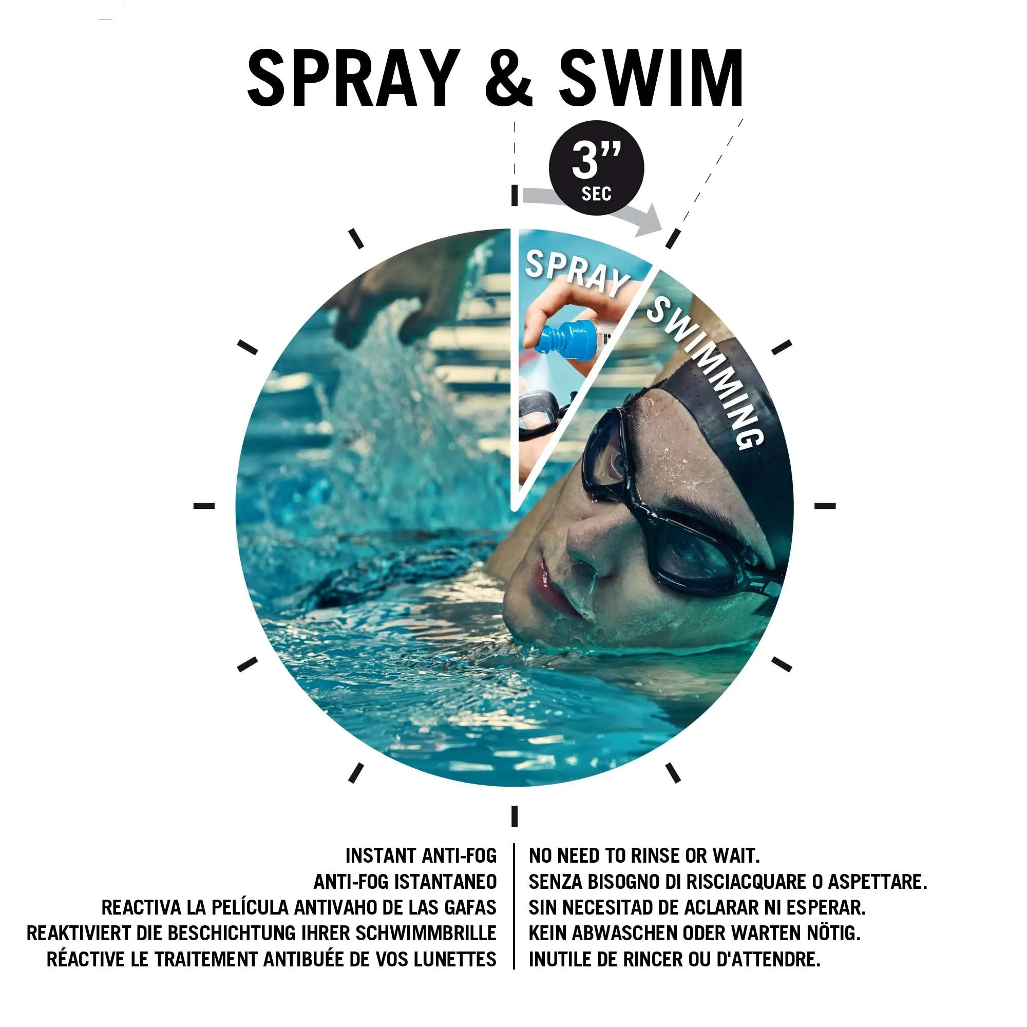 Arena Instant Anti-Fog Spray & Swim