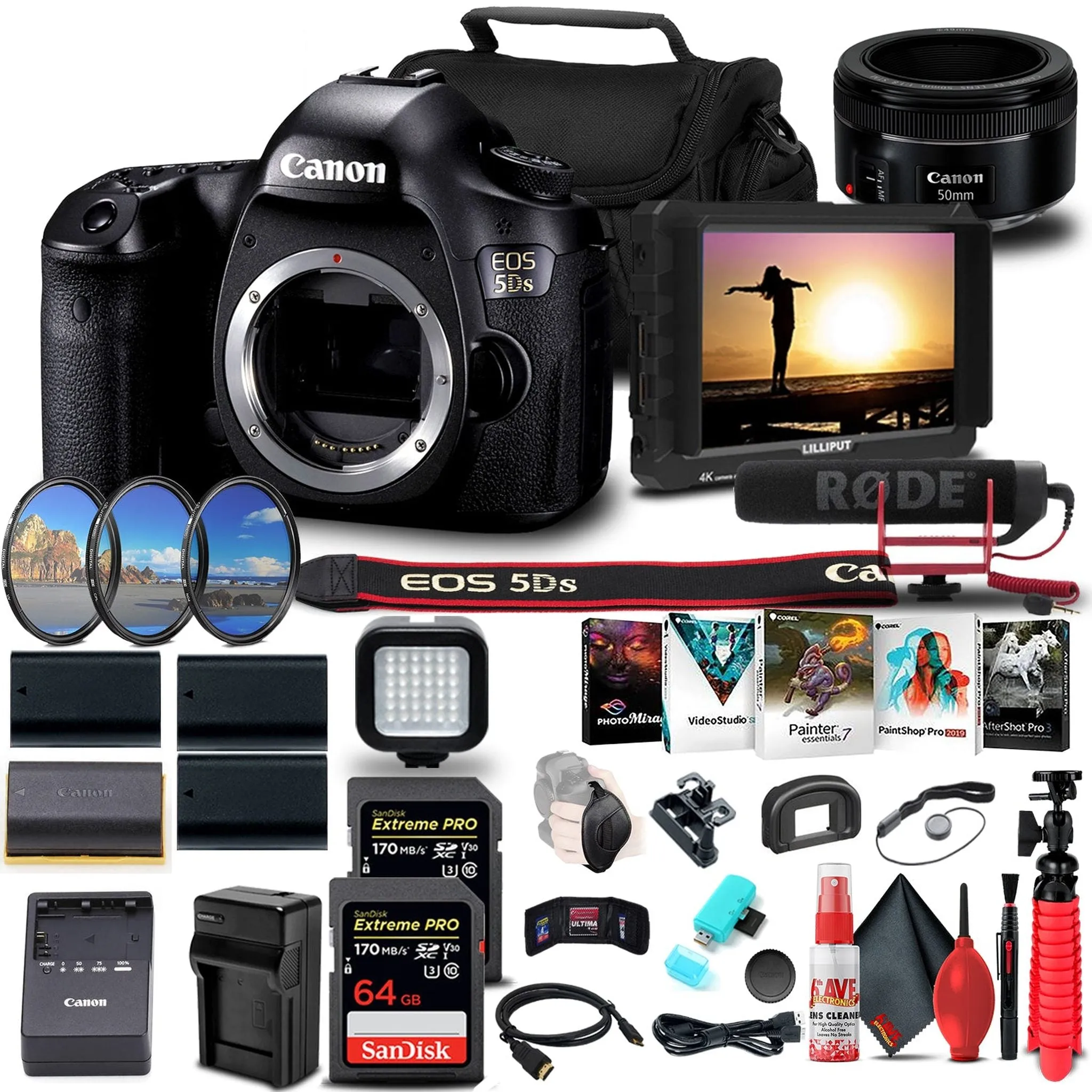 Canon EOS 5DS DSLR Camera (Body Only)   4K Monitor   Canon Lens   More Bundle