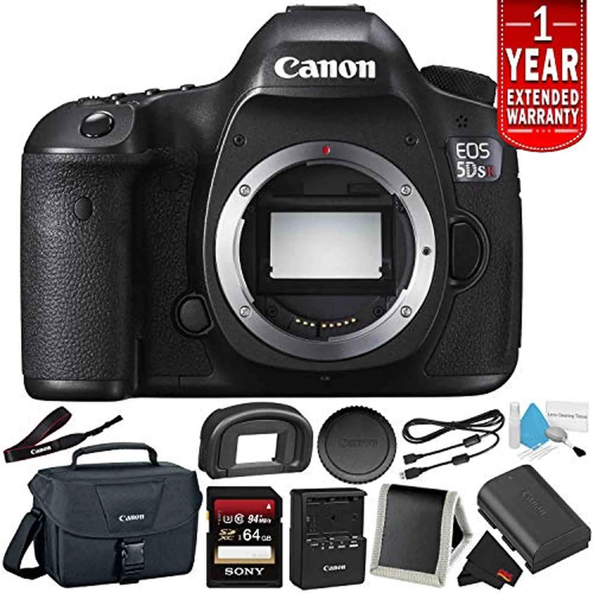 Canon EOS 5DS R Digital SLR Camera (Body Only)- Camera Bundle with 32GB Memory Card   More (International Version)