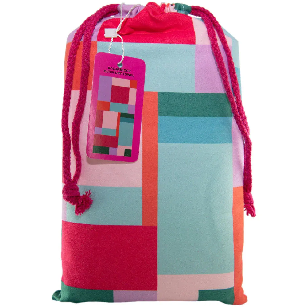 COLOR BLOCK QUICK DRY TOWEL