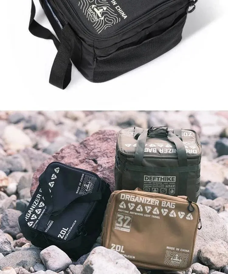 Difeike Tofu Bag Outdoor Camping Equipment Storage Bag 20L Outdoor Cooking Utensils Lighting Tools Large Capacity Supplies