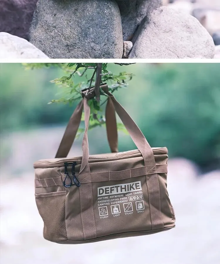 Difeike Tofu Bag Outdoor Camping Equipment Storage Bag 20L Outdoor Cooking Utensils Lighting Tools Large Capacity Supplies