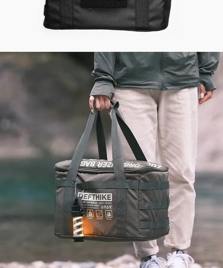Difeike Tofu Bag Outdoor Camping Equipment Storage Bag 20L Outdoor Cooking Utensils Lighting Tools Large Capacity Supplies
