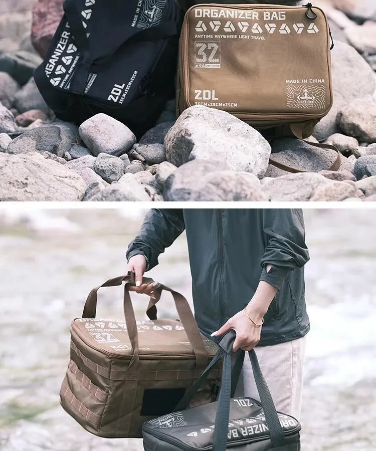 Difeike Tofu Bag Outdoor Camping Equipment Storage Bag 20L Outdoor Cooking Utensils Lighting Tools Large Capacity Supplies
