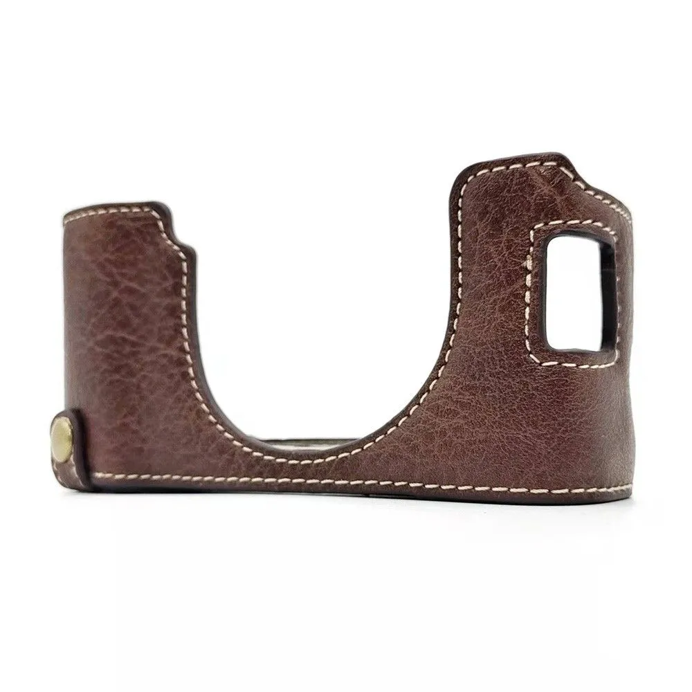 Fujifilm X100V half-body PU leather cover - Coffee