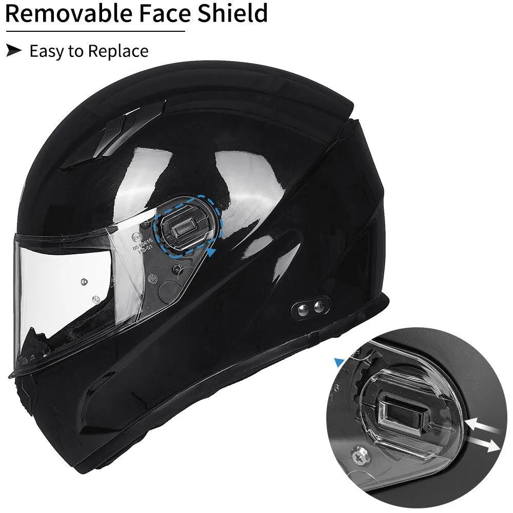 ILM Motorcycle Snowmobile Full Face Helmet Model 129