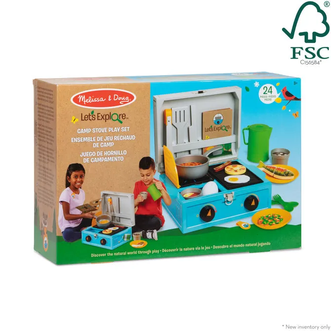 Let's Explore Wooden Camp Stove Play Set