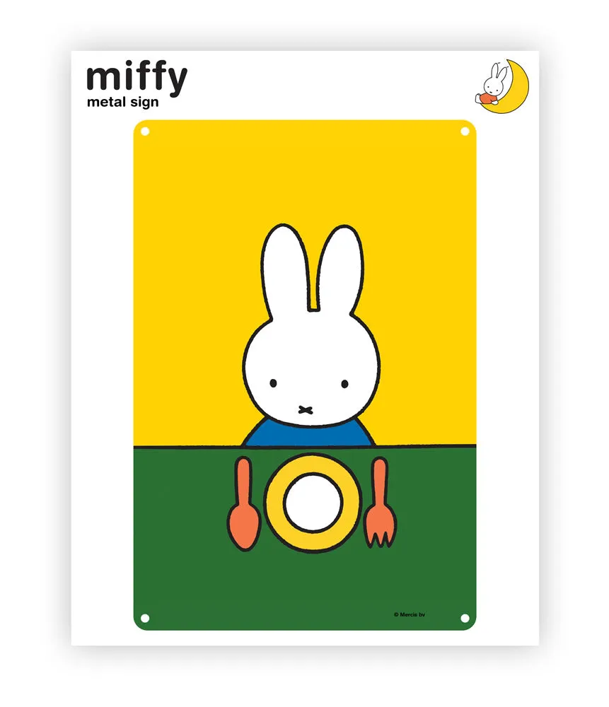 Miffy eating Metal Sign