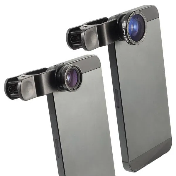 niversal 3 In 1 Clip-on Fish Eye Macro Wide Angle Mobile Phone Lens Camera kit for iPhone 4 5 6 Samsung S4 S5 note2 3 MOTOROLA