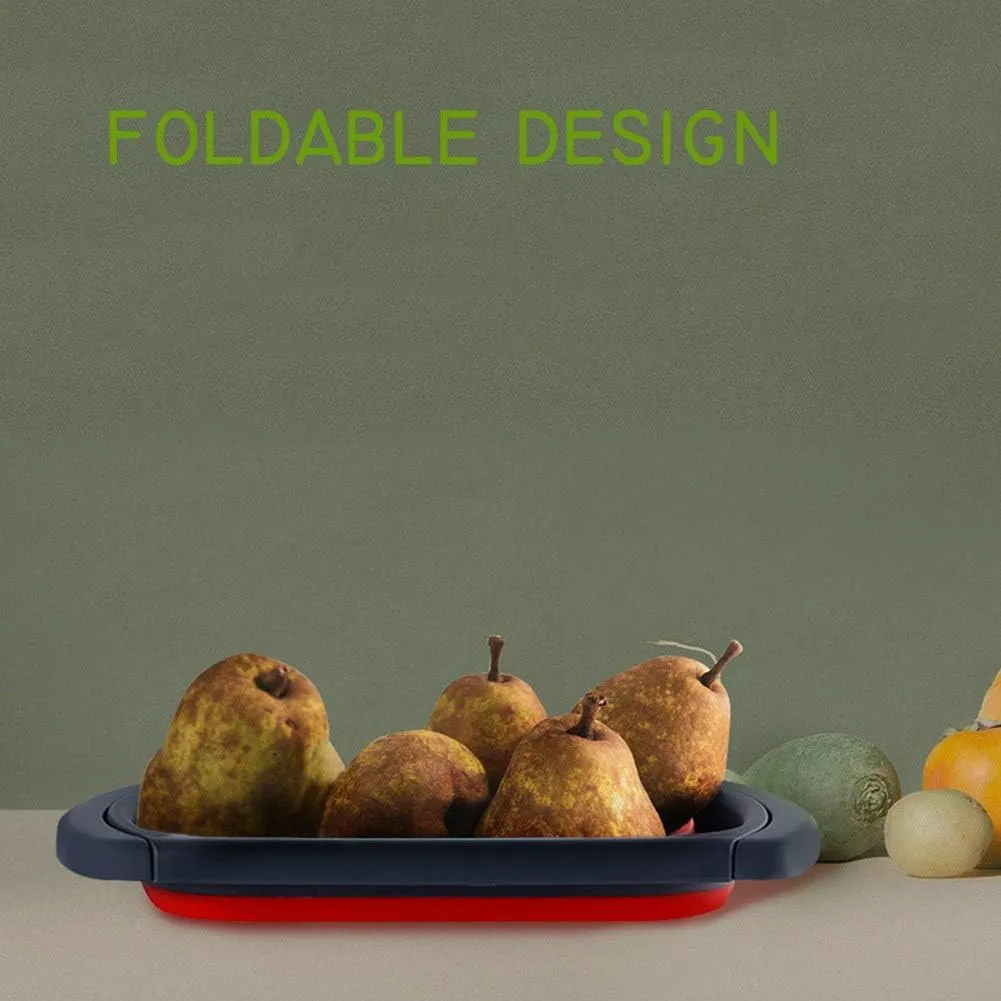 Over The Sink Collapsible Colander Strainer With Handle Kitchen F28-8-650