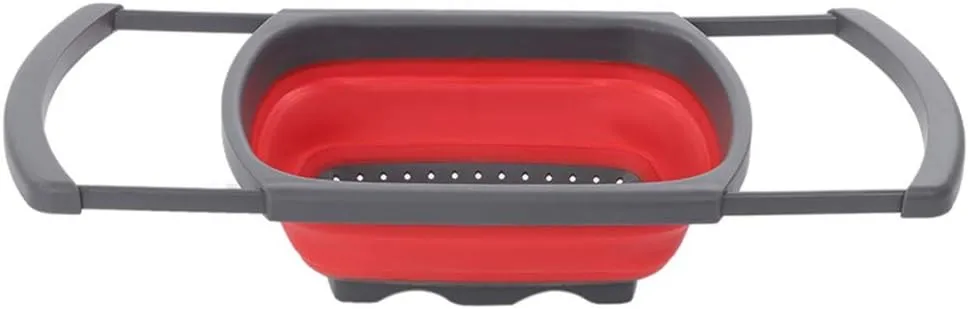 Over The Sink Collapsible Colander Strainer With Handle Kitchen F28-8-650