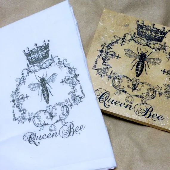 Queen Bee Towel, Flour Sack Towel, Paris Kitchen towel