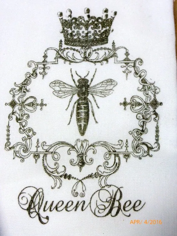 Queen Bee Towel, Flour Sack Towel, Paris Kitchen towel