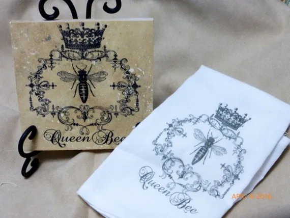 Queen Bee Towel, Flour Sack Towel, Paris Kitchen towel