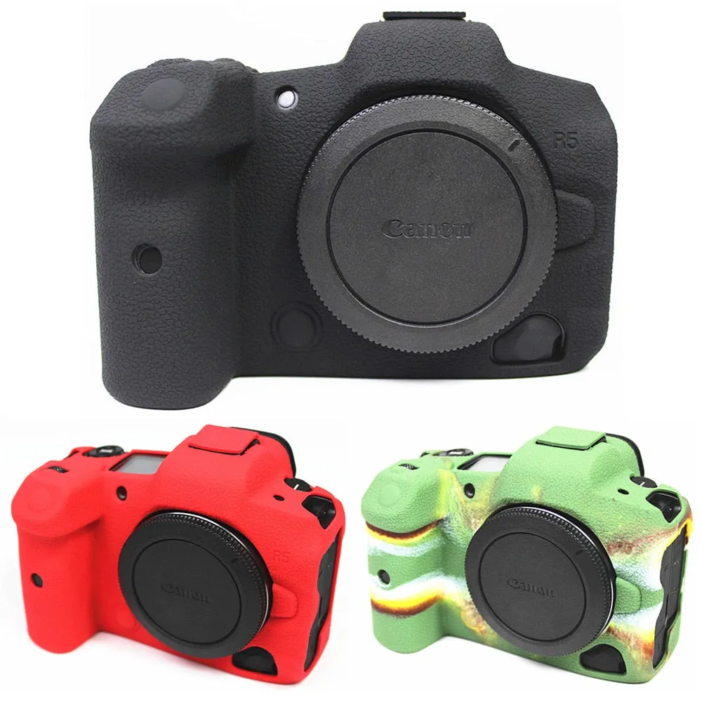 Silicone DSLR Camera Body Case Protective skin Cover bag for Canon EOS R6 R5 R RP M50 70D 80D 90D 600D G7X III digital cameras
