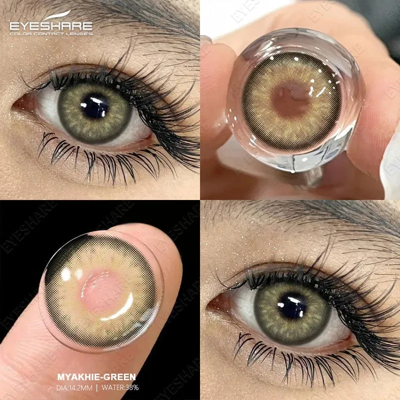 SINOTAO  -  1 Pair Colored Contact Lenses for Eyes Blue Lenses Lenses Gray Lenses Green Eye Natural Lenses Fashion Lenses Beauty