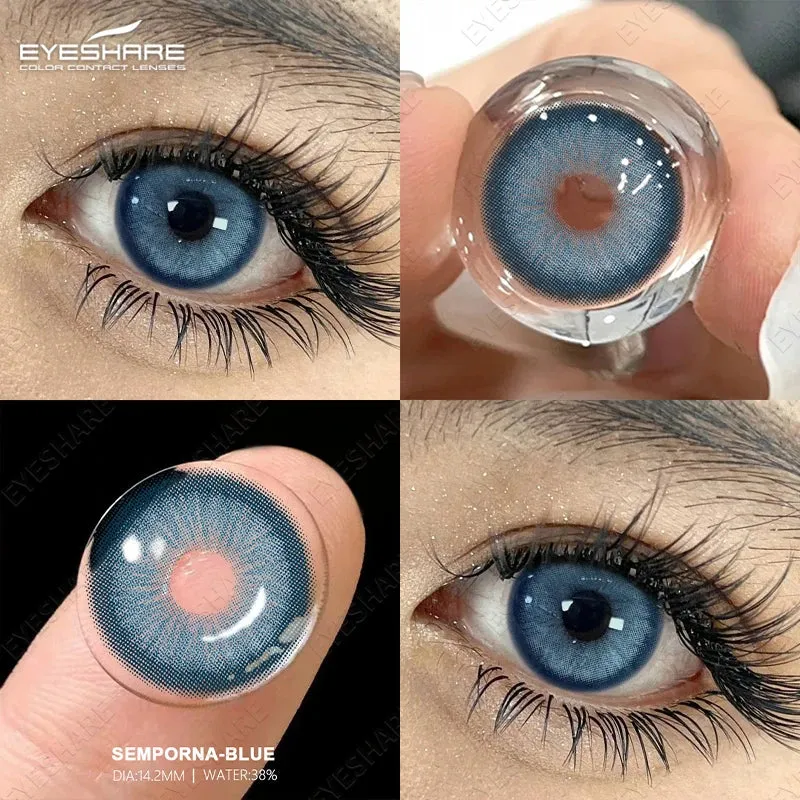 SINOTAO  -  1 Pair Colored Contact Lenses for Eyes Blue Lenses Lenses Gray Lenses Green Eye Natural Lenses Fashion Lenses Beauty