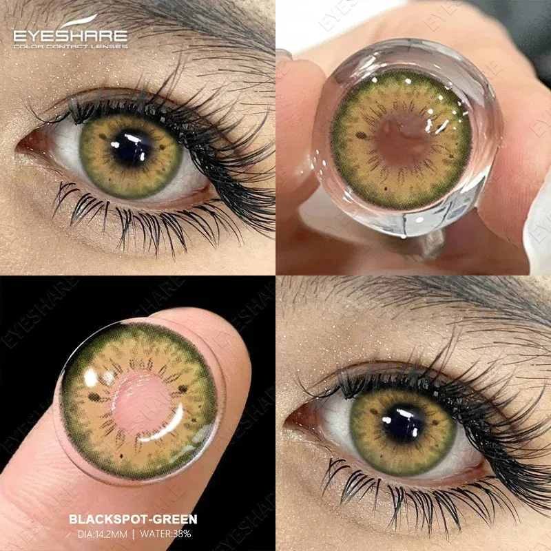 SINOTAO  -  1 Pair Colored Contact Lenses for Eyes Blue Lenses Lenses Gray Lenses Green Eye Natural Lenses Fashion Lenses Beauty