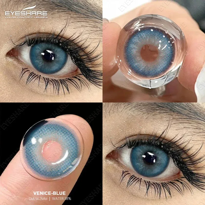 SINOTAO  -  1 Pair Colored Contact Lenses for Eyes Blue Lenses Lenses Gray Lenses Green Eye Natural Lenses Fashion Lenses Beauty