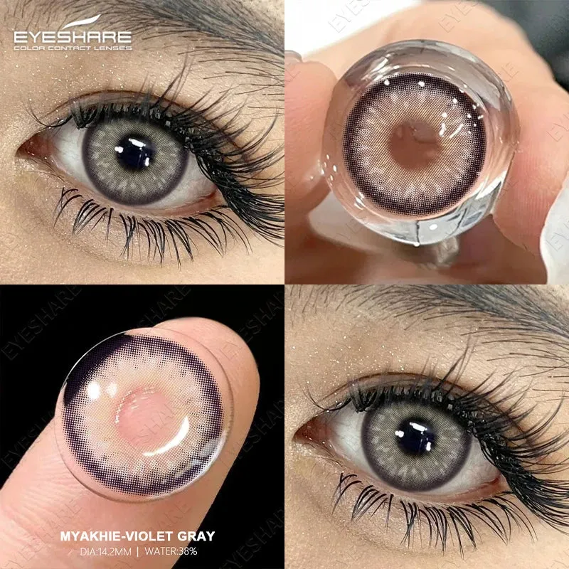 SINOTAO  -  1 Pair Colored Contact Lenses for Eyes Blue Lenses Lenses Gray Lenses Green Eye Natural Lenses Fashion Lenses Beauty