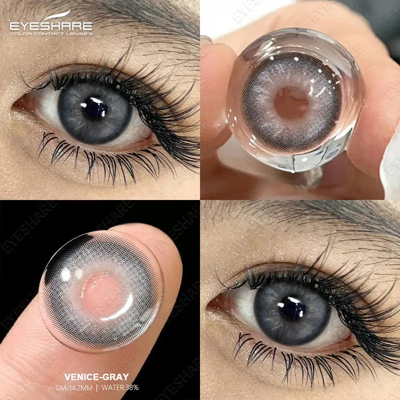 SINOTAO  -  1 Pair Colored Contact Lenses for Eyes Blue Lenses Lenses Gray Lenses Green Eye Natural Lenses Fashion Lenses Beauty
