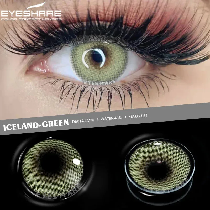 SINOTAO  -  1 Pair Natural Contact Lenses Colorful Contact Lenses for Eyes Blue Lenses Gray Eye Lenses Brown Lens Yearly Eye Lenses