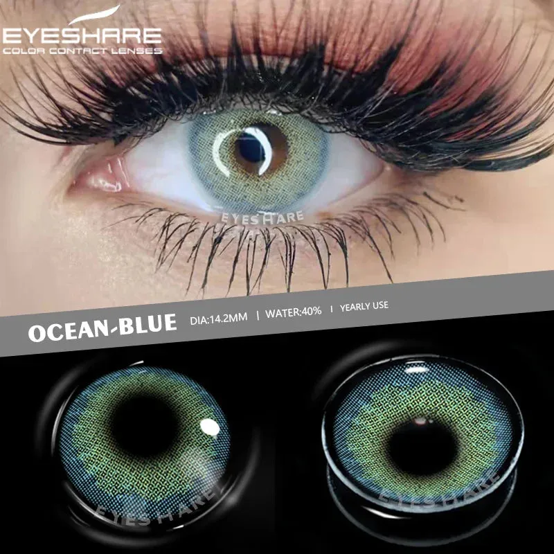 SINOTAO  -  1 Pair Natural Contact Lenses Colorful Contact Lenses for Eyes Blue Lenses Gray Eye Lenses Brown Lens Yearly Eye Lenses