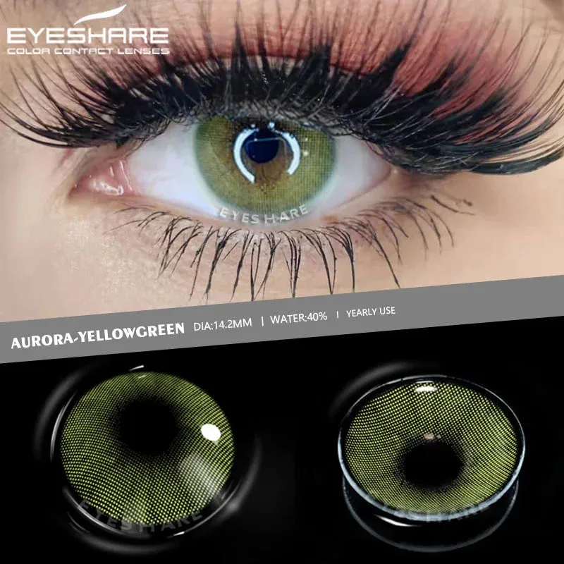 SINOTAO  -  1 Pair Natural Contact Lenses Colorful Contact Lenses for Eyes Blue Lenses Gray Eye Lenses Brown Lens Yearly Eye Lenses