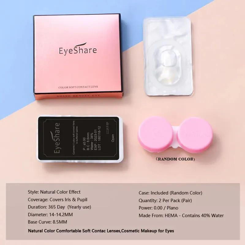 SINOTAO  -  1 Pair Natural Contact Lenses Colorful Contact Lenses for Eyes Blue Lenses Gray Eye Lenses Brown Lens Yearly Eye Lenses