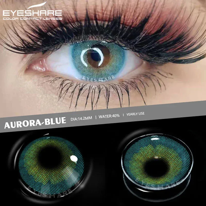 SINOTAO  -  1 Pair Natural Contact Lenses Colorful Contact Lenses for Eyes Blue Lenses Gray Eye Lenses Brown Lens Yearly Eye Lenses
