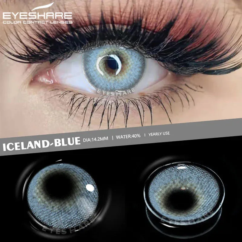 SINOTAO  -  1 Pair Natural Contact Lenses Colorful Contact Lenses for Eyes Blue Lenses Gray Eye Lenses Brown Lens Yearly Eye Lenses