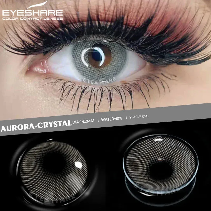 SINOTAO  -  1 Pair Natural Contact Lenses Colorful Contact Lenses for Eyes Blue Lenses Gray Eye Lenses Brown Lens Yearly Eye Lenses