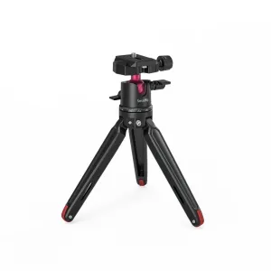 SmallRig Mini Tabletop Tripod and Panoramic Ball Head with Knob and Arca-Type QR Quick Release Plate, 1/4"-20 Screws for Compact DSLR and Action Camera, Smartphones BUT2664