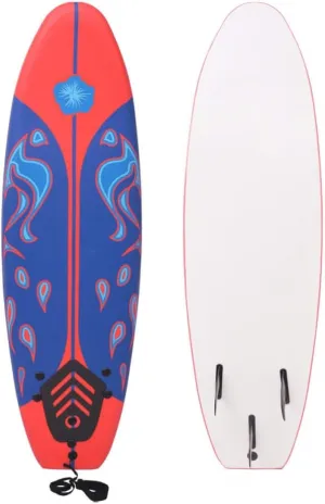 Surfboard Blue and Red 66.9"
