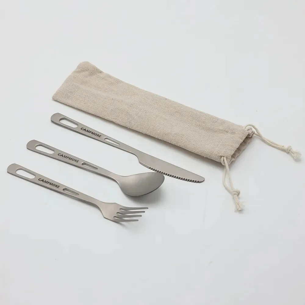 Titanium Tableware - Ultralight Cutlery Set for Camping
