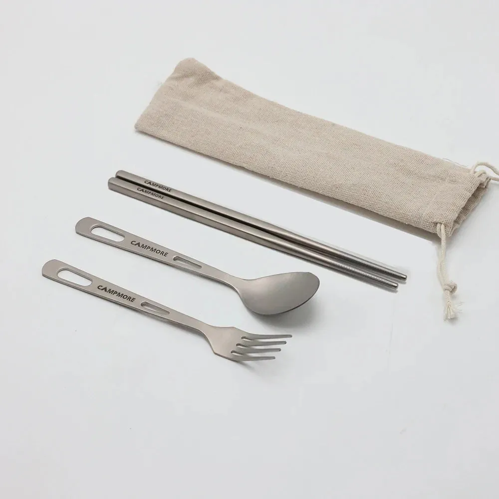 Titanium Tableware - Ultralight Cutlery Set for Camping