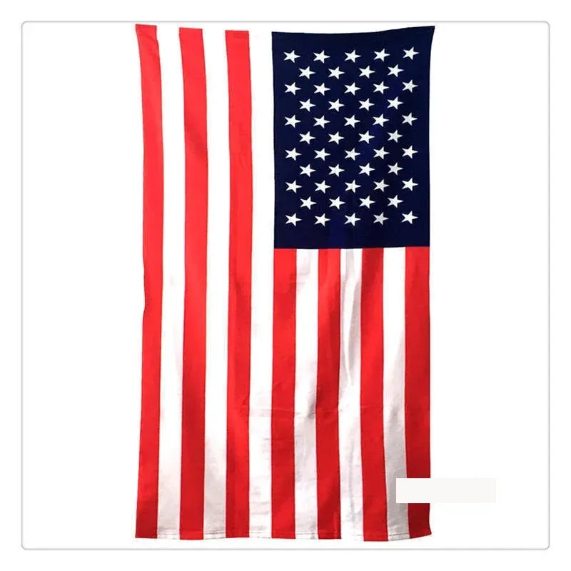 USA Flag Print Quick-Dry Beach Towel
