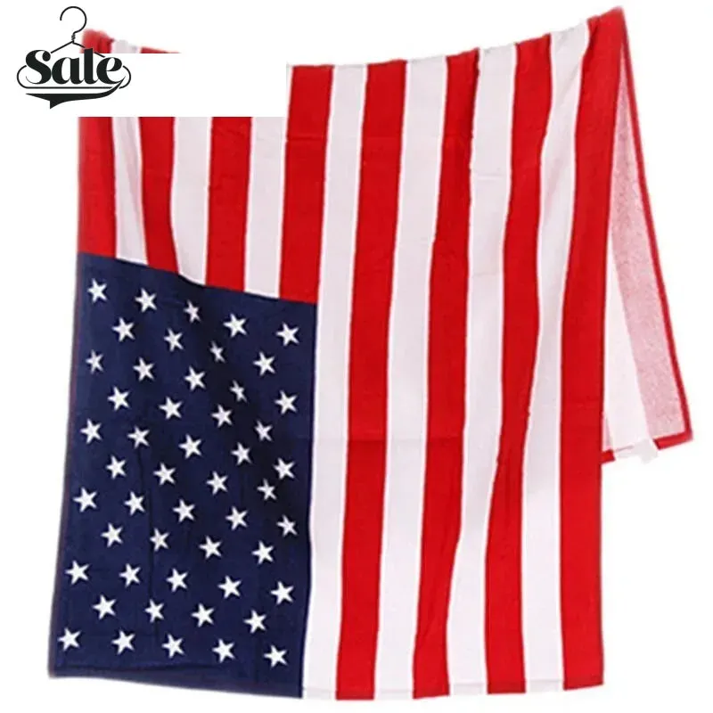 USA Flag Print Quick-Dry Beach Towel