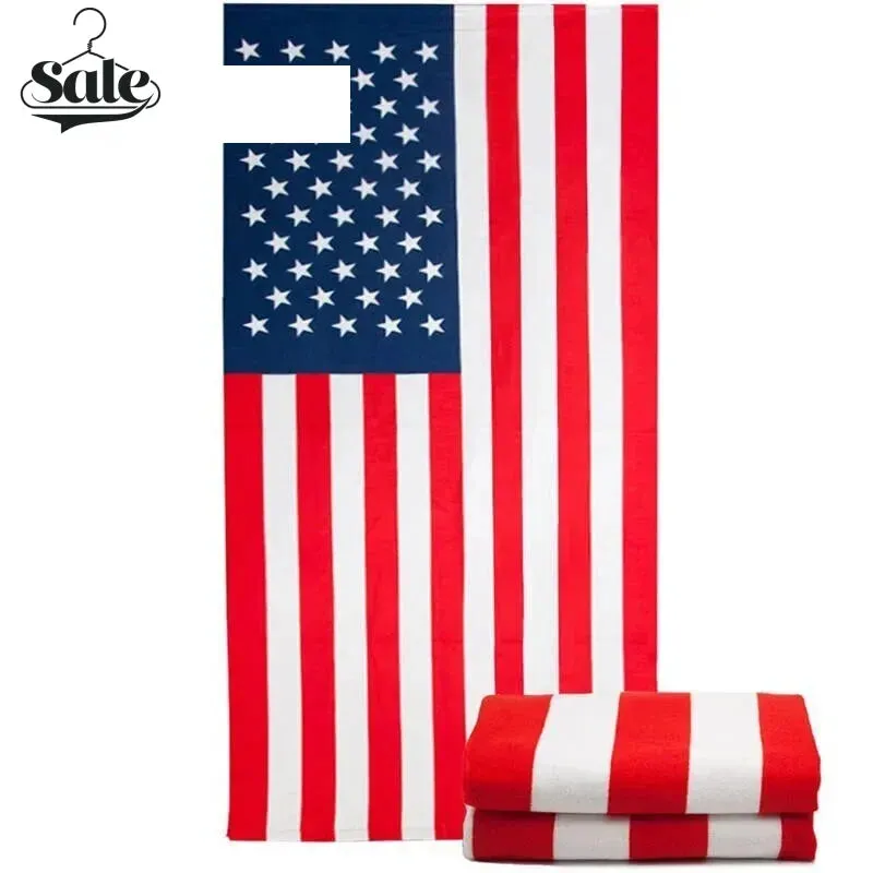 USA Flag Print Quick-Dry Beach Towel