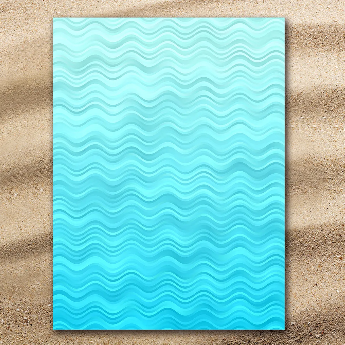 Waves of Blue Jumbo Beach Towel