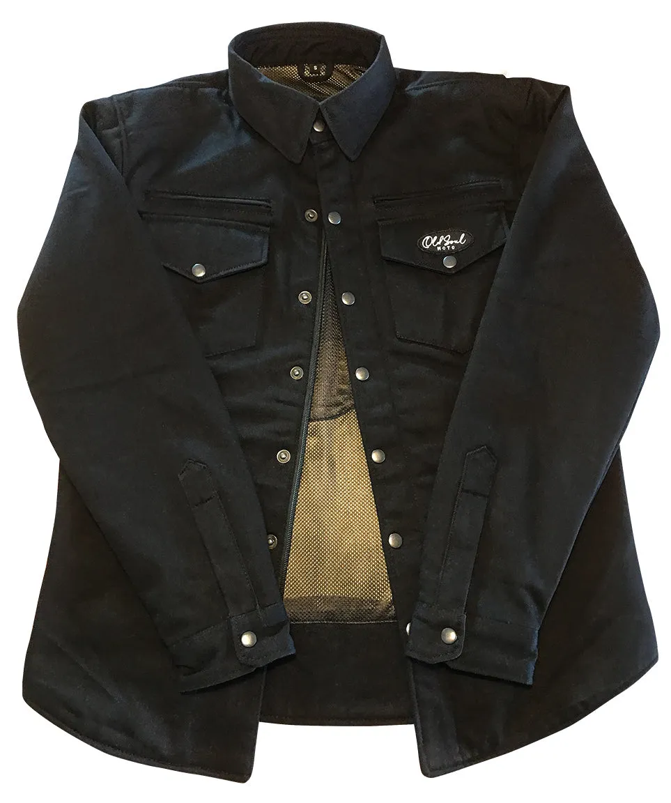 Women's Full Anti-Abrasion Motoshirts - Solid Colour Flannels
